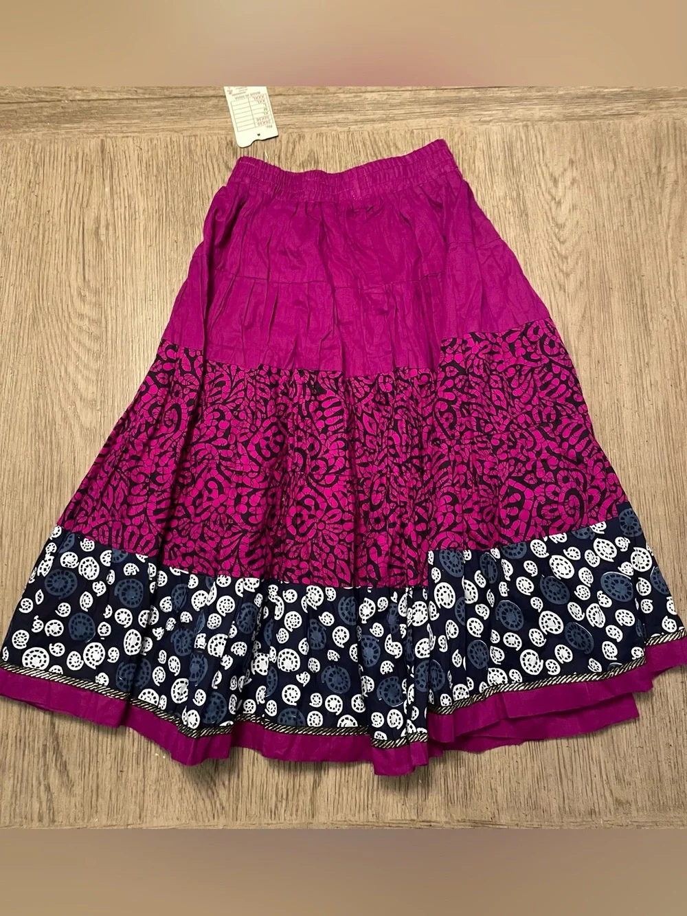 Girls skirt, medium, below the knee, from India, NWT